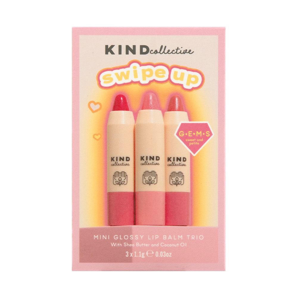 Swipe Up Mini Glossy Lip Balm Trio