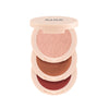 powder balm and cream trio for lips and cheeks